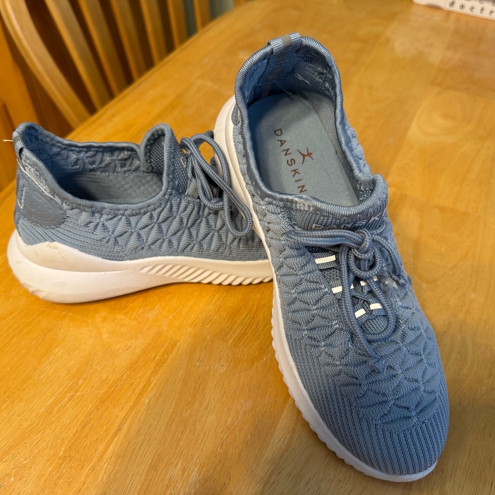 Danskin Light Blue Knit Lace-Up Shoes
